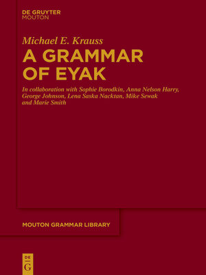 cover image of A Grammar of Eyak